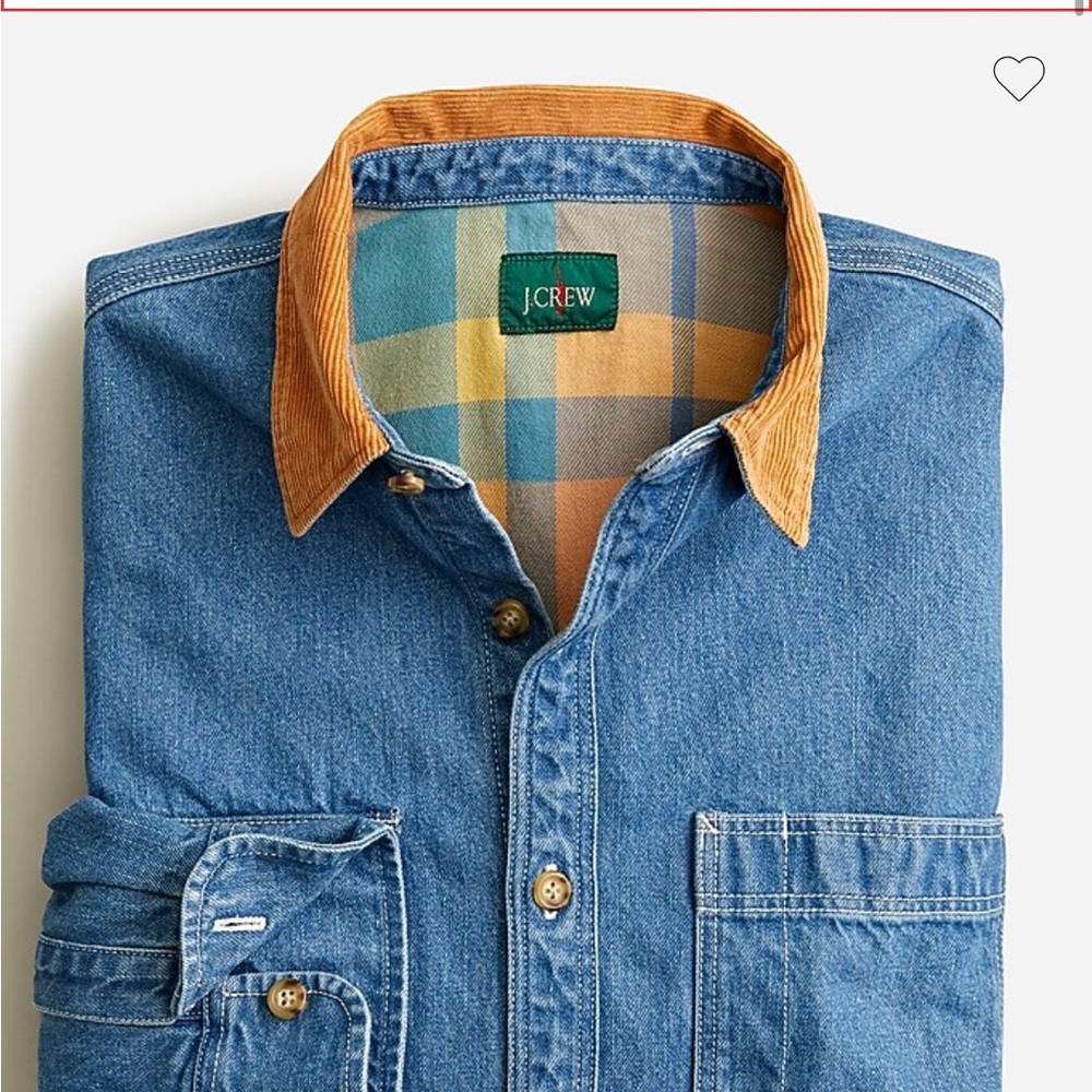 J. Crew Flannel-lined denim workshirt